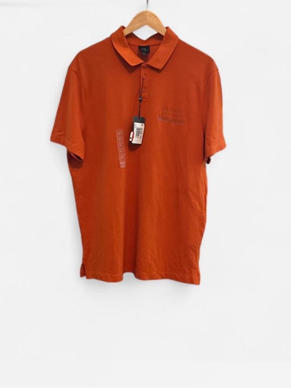NWT Armani Exchange Burnt Orange Polo Shirt 100% Cotton preppy classic casual XL